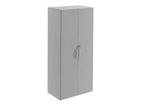 Hylla med dörrar 4-plan monterad grå