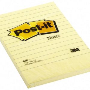 Notes POST-IT linjerat 102x152mm gul