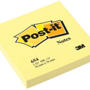 Notes POST-IT 76x76mm gul