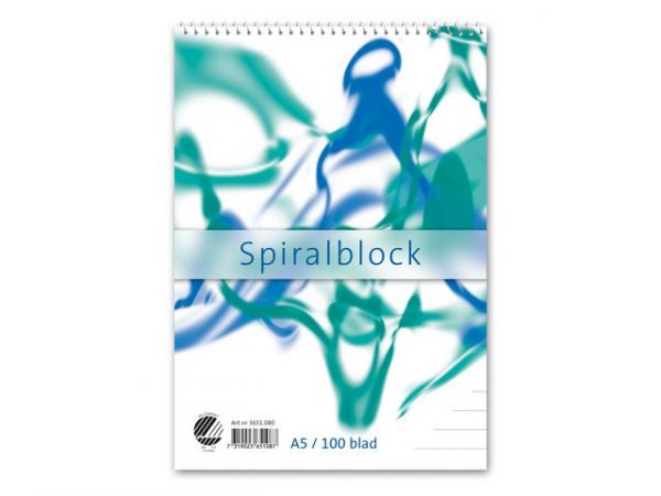 Spiralblock A6 60g 100 blad linjerat