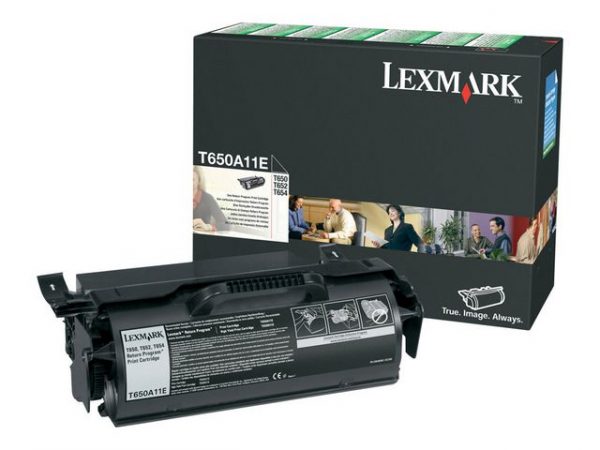 Toner LEXMARK T650A11E svart