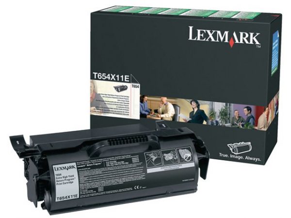 Toner LEXMARK T654X11E svart