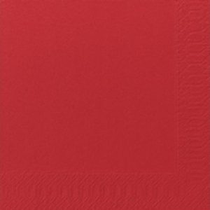 Servett 3-lags 33x33cm röd 125/fp
