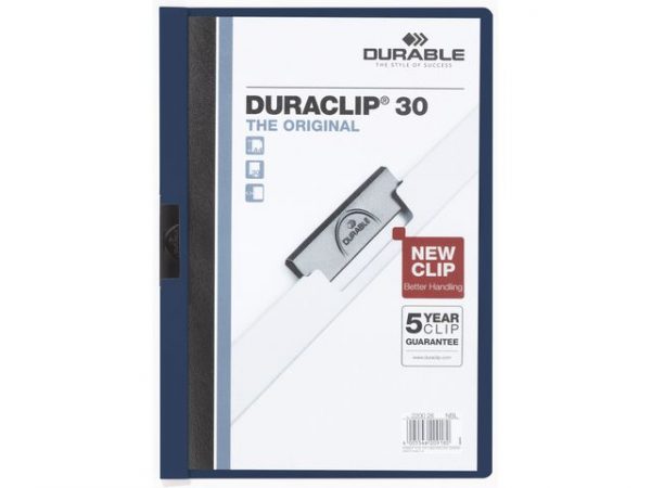 Klämmapp Duraclip 2200 A4 3mm m.blå