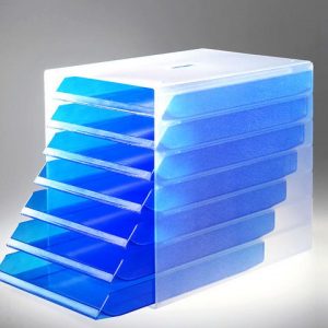 Blankettbox Idealbox blå transparent