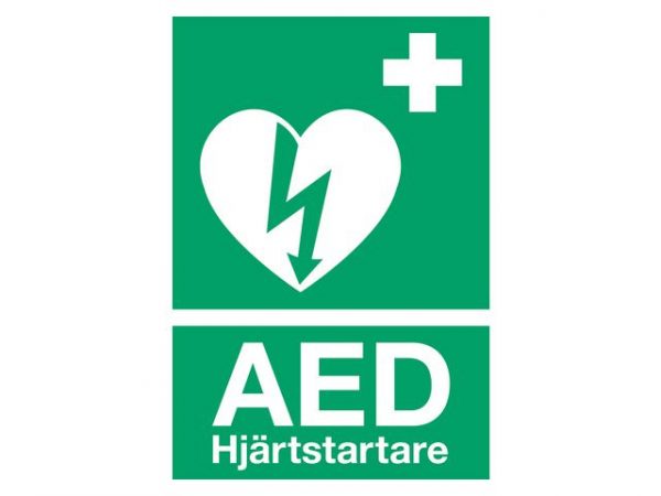 Klisteretikett A5 Hjärtstartare AED