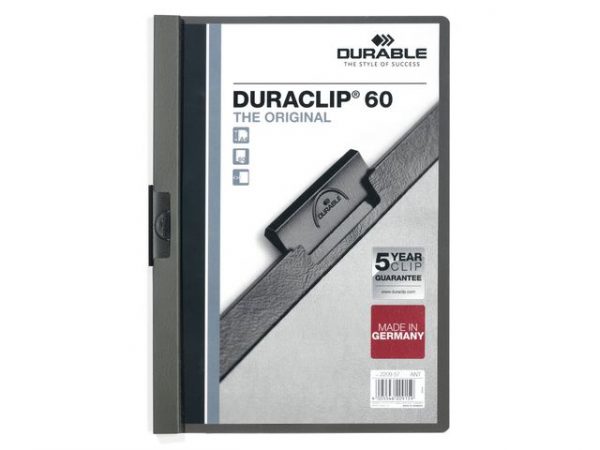 Klämmapp Duraclip 2209 A4 6mm m.grå