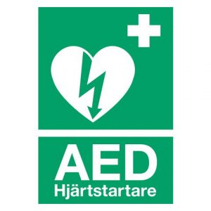 Skylt A4 Hjärtstartare AED