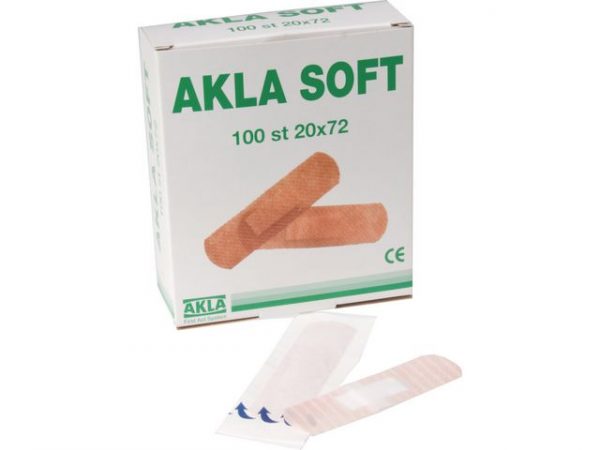 Plåster AKLA Soft NW 20x72mm 100/fp