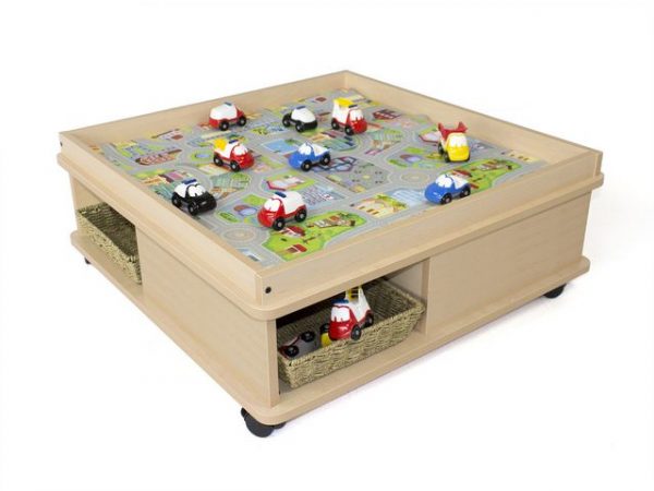 Lekbord med förvaring 83x83x32cm