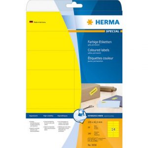 Etikett HERMA Färg gul 105x42