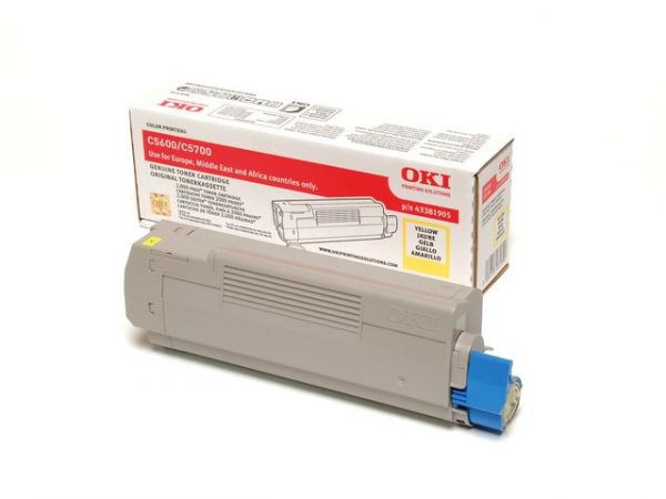 Toner OKI 43381905 gul