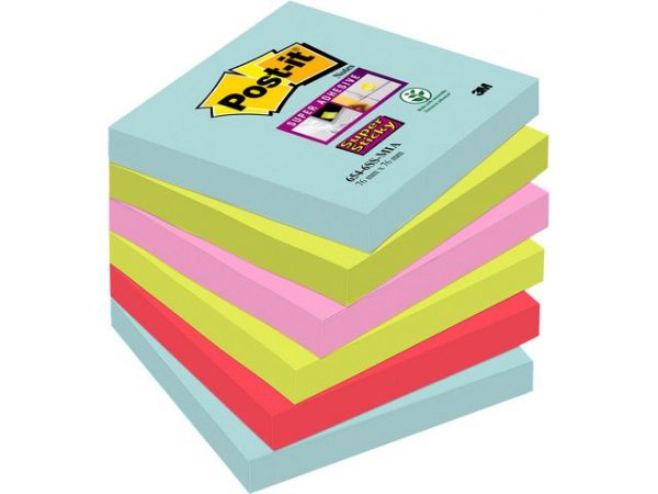 Notes POST-IT SuperSt Miami 76x76mm 6/F