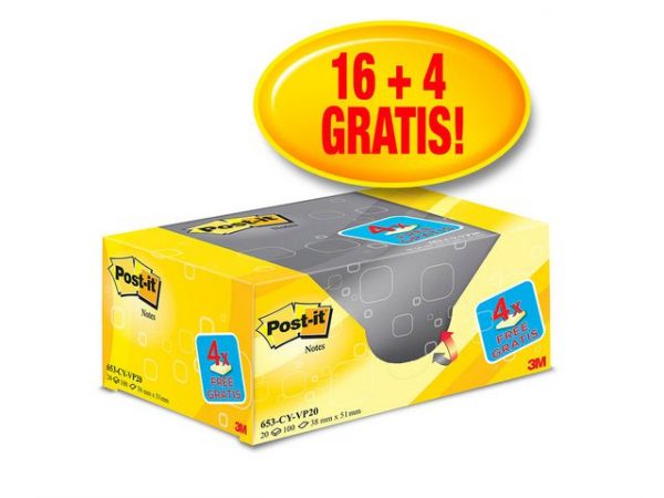 POST-IT Notes Value Pack 38x51mm/100 bl