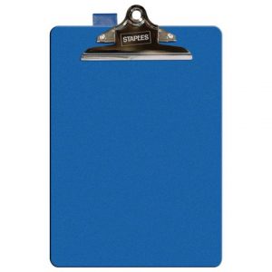 Skrivplatta STAPLES enkel 250 ark blå