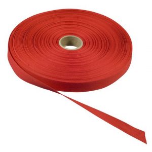 Bomullsband 50mx13mm röd