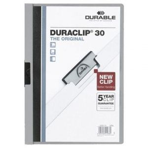 Klämmapp Duraclip 2200 A4 3mm grå 25/fp