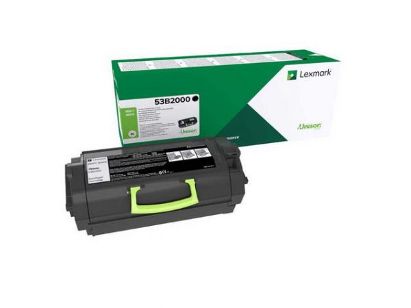 Toner LEXMARK 53B2000 Svart