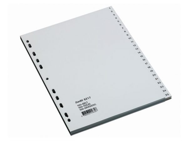 Register BANTEX PP A4 1-100 grå