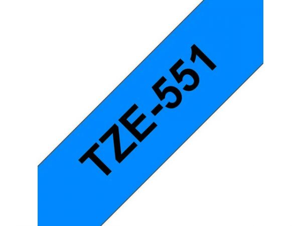 Tape BROTHER TZE551 24mm svart på blå