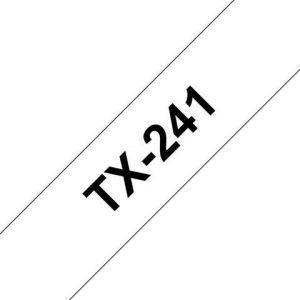Tape BROTHER TX241 18mm svart på vit
