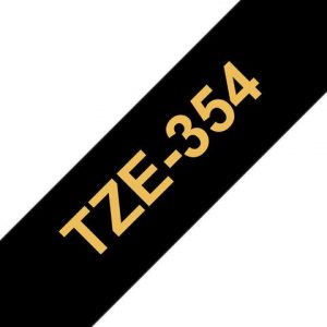 Tape BROTHER TZE354 24mm guld på svart