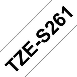 Tape BROTHER TZES261 36mm svart/vit