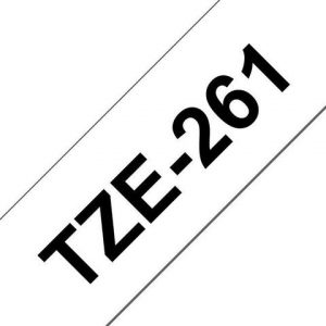 Tape BROTHER TZE261 36mm svart på vit