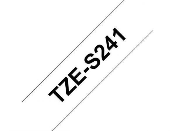 Tape BROTHER TZES241 18mm svart på vit