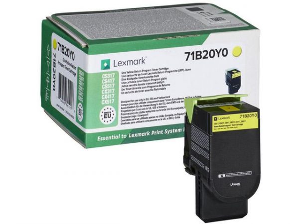 Toner LEXMARK 71B20Y0 Gul