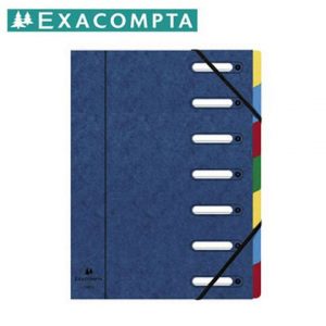 Sorteringsmapp EXACOMPTA 7-flik blå