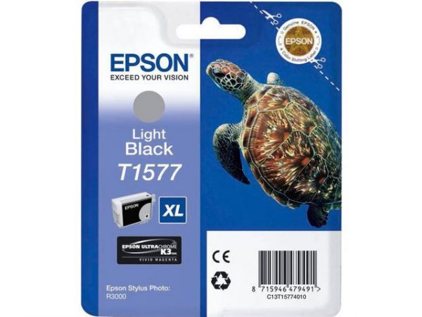 Bläckpatron EPSON C13T15774010 lj.svart