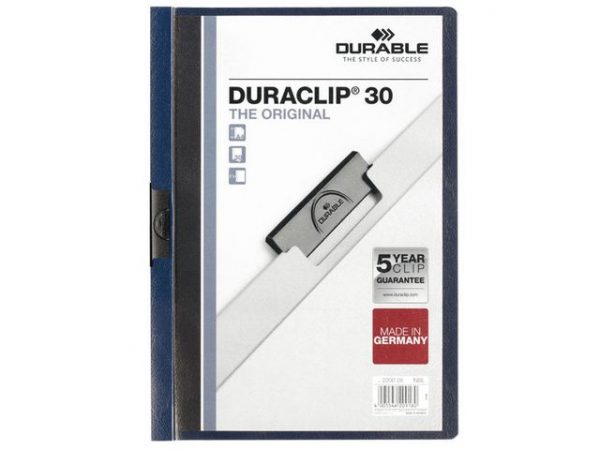 Klämmapp Duraclip 2200 A4 3mm m.blå