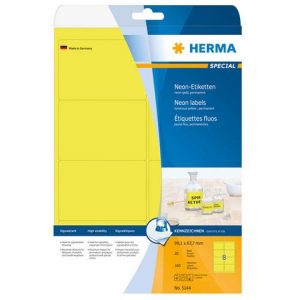 Etikett HERMA Neon gul 99