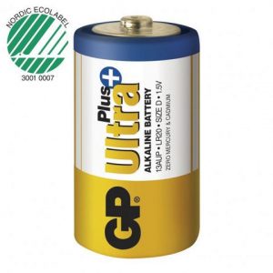 Batteri GP Ultra Plus D LR20 2/FP