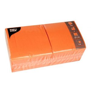 Servett 3-lags 33x33cm orange 250/FP