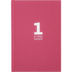 1-årsdagbok linne rosa - 1091