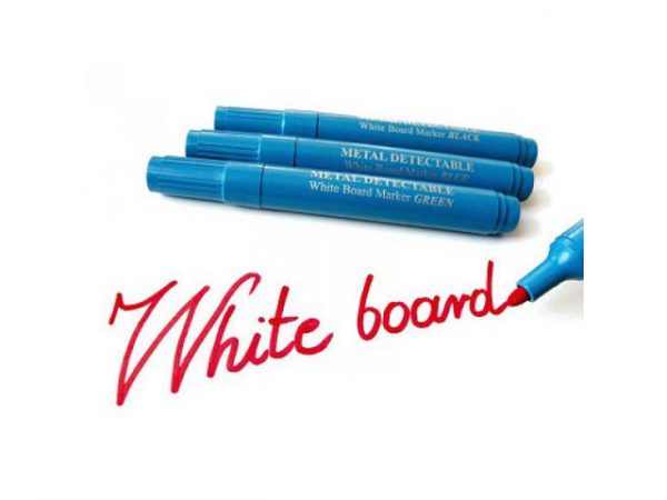 Whiteboardpenna detekterbar rund svart