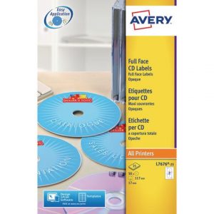 Etikett AVERY CD laser/inkjet 50/fp