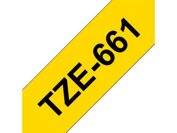 Tape BROTHER TZE661 36mm svart på gul