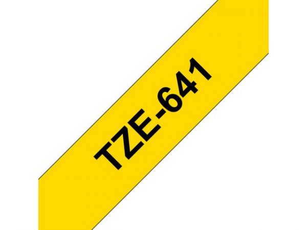 Tape BROTHER TZE641 18mm svart på gul