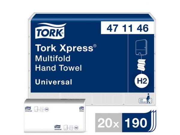 Handduk TORK Uni H2 Xpress 3800/FP