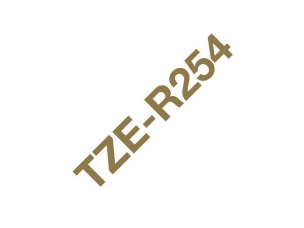 Tape BROTHER TZER254 24mm guld på vit