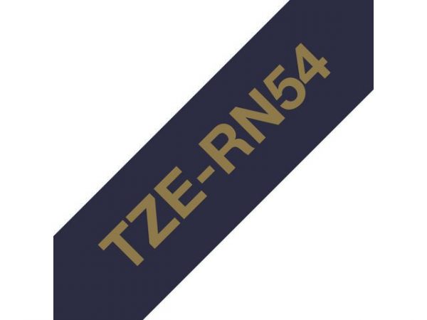 Tape BROTHER TZERN54 24mm guld på m-blå