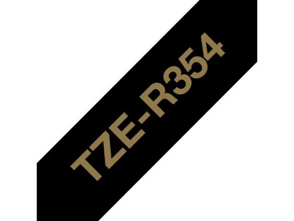 Tape BROTHER TZER354 24mm guld på svart