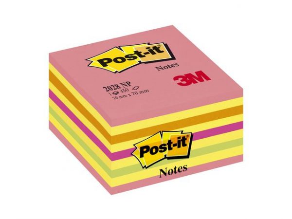 Notes POST-IT kub 76x76 neonfärger
