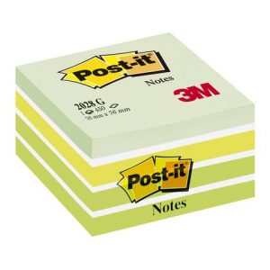 Notes POST-IT kub 76x76mm grön/vit