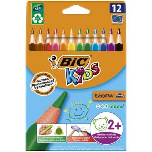 Färgpennna BIC Kids triangel 12 färger