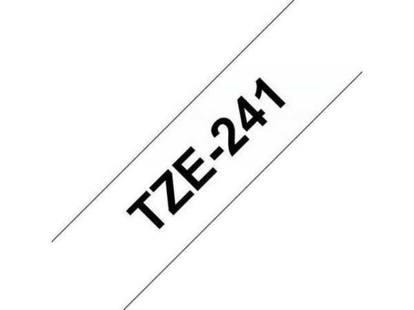 Tape 18mm TZe-241 Svart på Vit