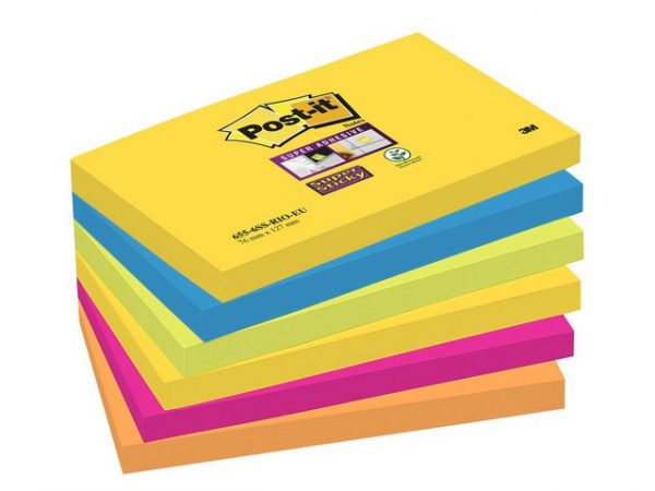 Notes POST-IT SuperSticky 76x127mm 6/PK